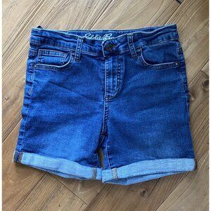 Eddie Bauer Girl’s Cutoff Bermuda Cuffed Denim Shorts 16